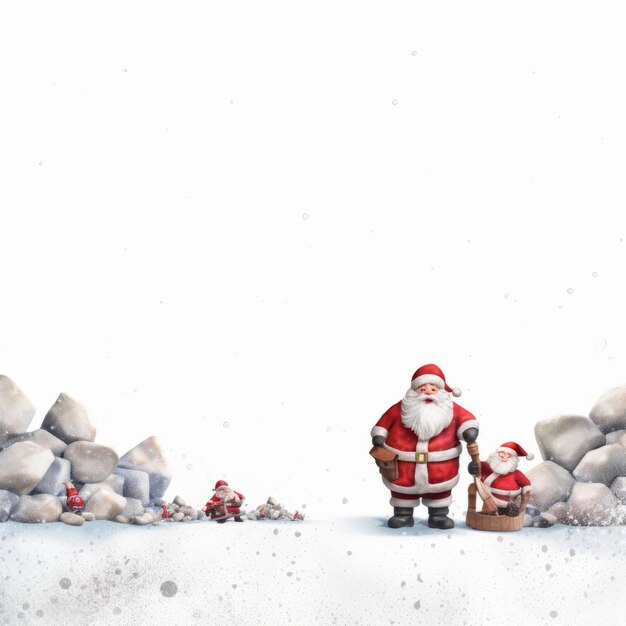 Premium AI Image | Santa Claus sitting in a chair on a snowy background