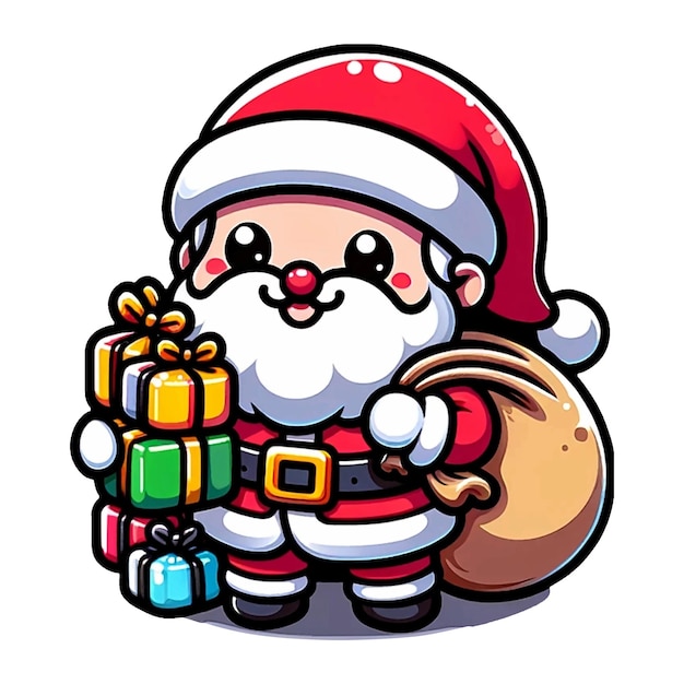 Санта-Клаус улыбается Рождество Высокое качество JPG Этот дизайн подходит для коммерческого использования