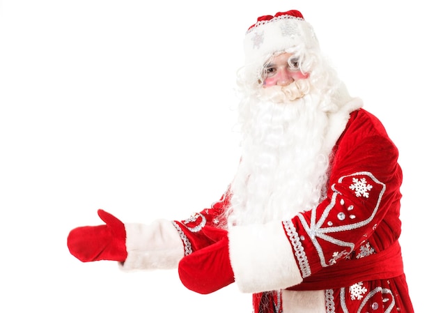 Santa Claus standing isolated on white background