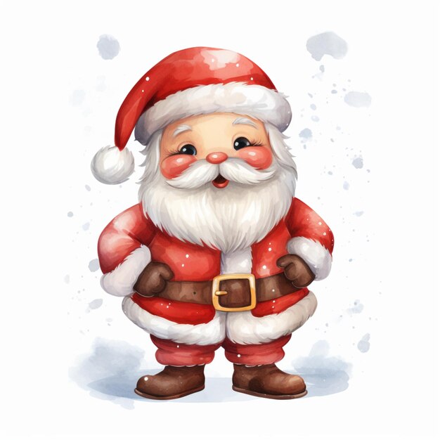 Foto santa claus acquarello clipart