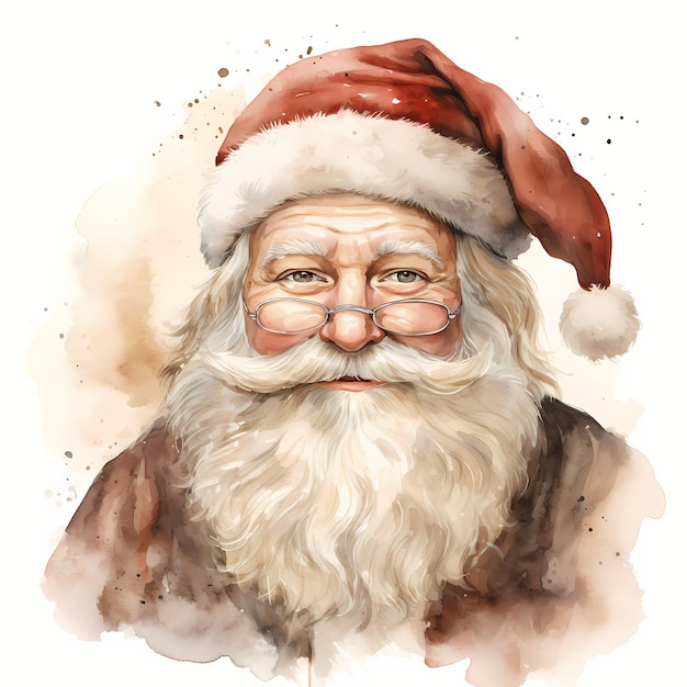 Santa Claus Watercolor Illustration