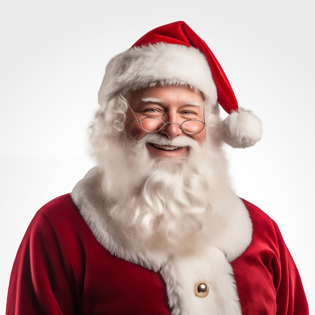 Photo santa claus in a white background