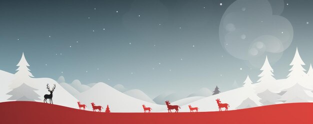 Photo santa claus in winter landscape christmas background banner generative ai