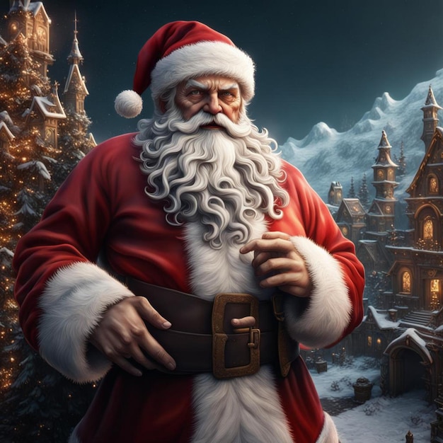 Санта-Клаус с рождественскими подарками