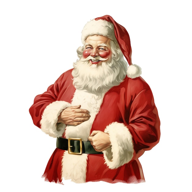 Santa Claus with gift boxes Generative Ai