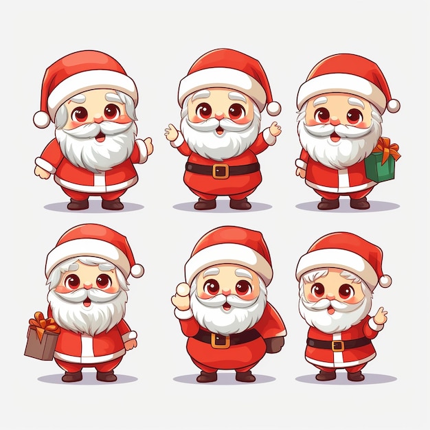 Santa Claus with gift boxes Generative Ai