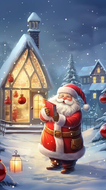 Santa Claus with gifts Generative Ai