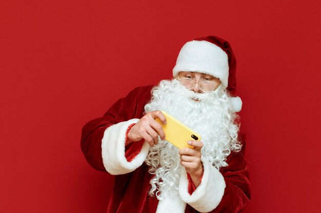 Santa Claus with mobile