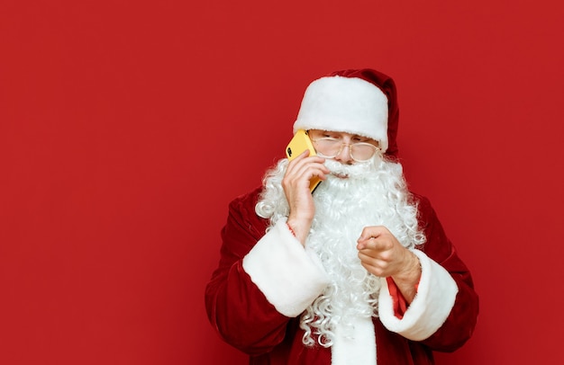 Santa Claus with mobile