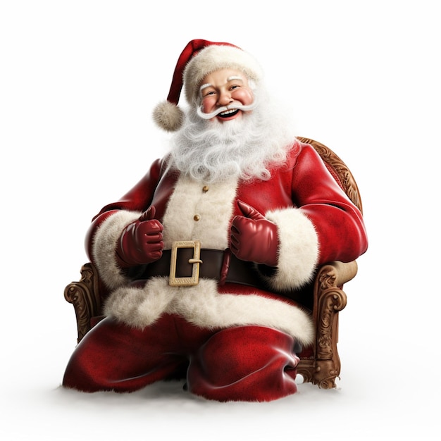 Санта-Клаус с белым фоном высокого качества ultr
