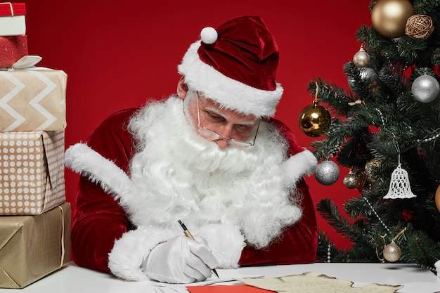 Santa Claus writing letters