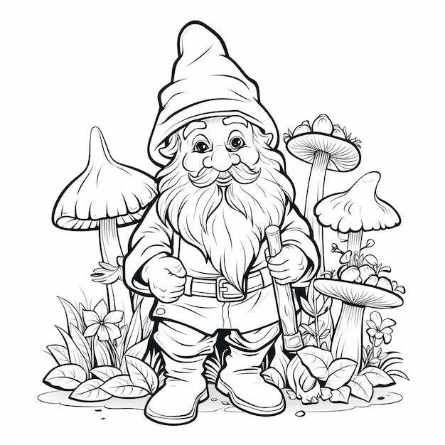 Photo a santa clus coloring page