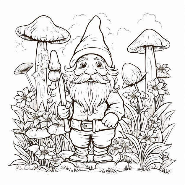 Photo a santa clus coloring page