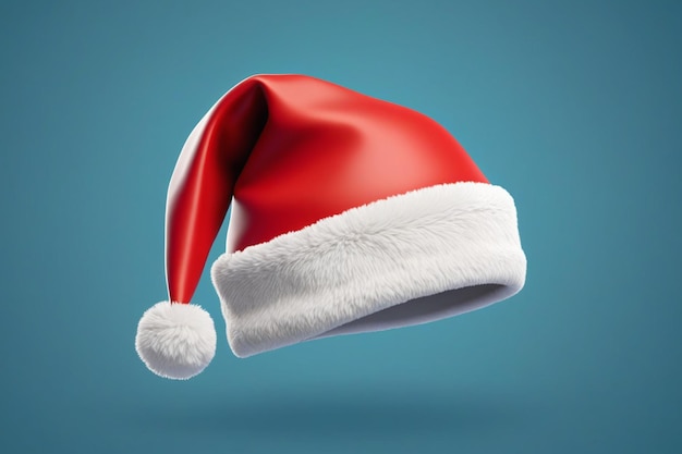 santa hat 3d icons clay cartoon