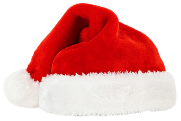 Cappello da babbo natale isolato su bianco