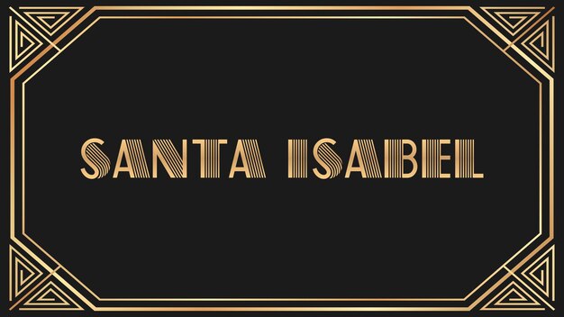 Santa Isabel Jazz Gold Text