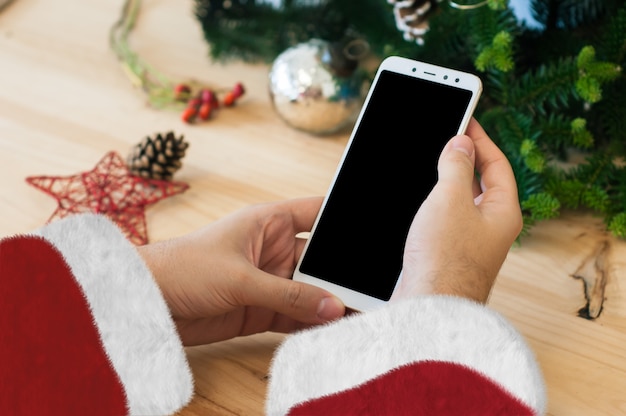 Santa kerst smartphone mockup