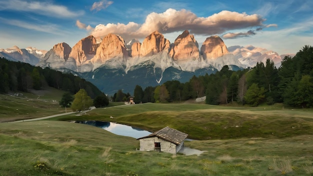 Santa maddalena in dolomites rangesouth tyrol