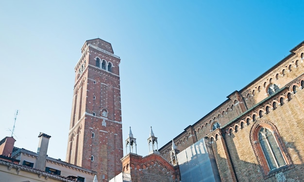 Santa Maria Gloriosa dei Frari steeple in Venice Italy