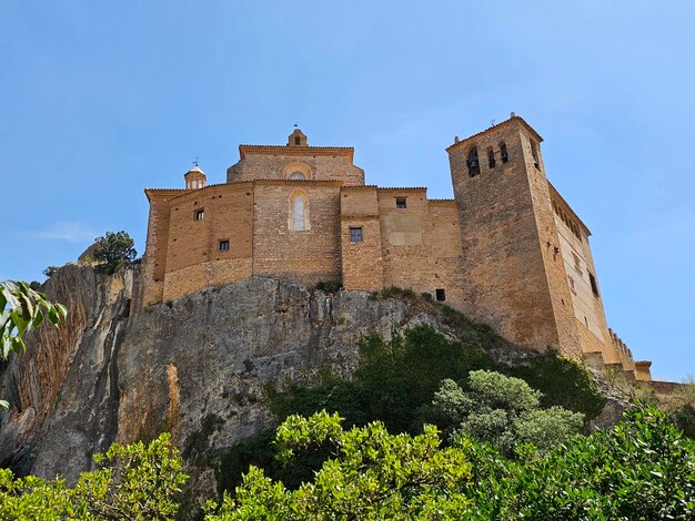 Santa Maria la Mayor Collegiate Kerk van Alquezar in de provincie Huesca