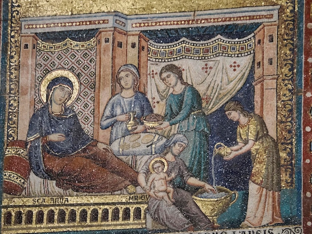 Santa maria in trastevere church mosaic