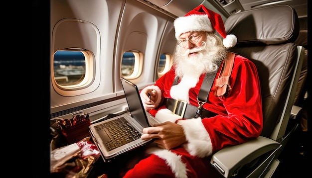 Santa's Airborne Trip De wereld van bovenaf verkennen Generatieve AI