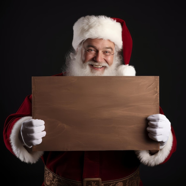 Santa's Charming Message Spreading Joy with a White Board Smile