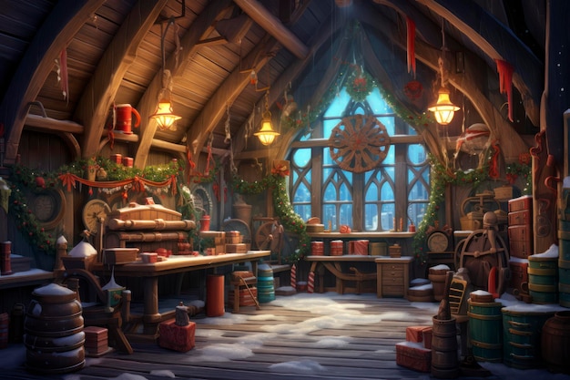 Santa's Workshop background