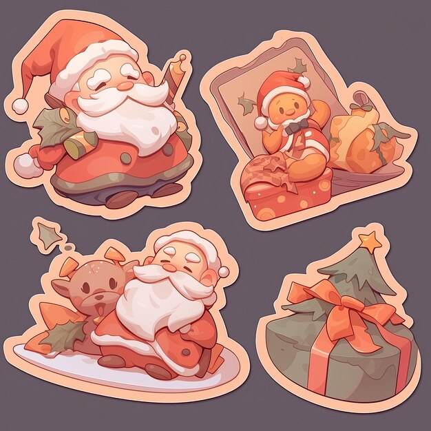 Photo santa stickers