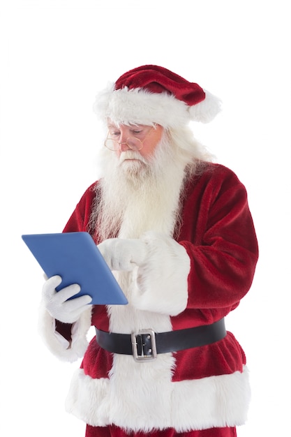 Santa uses a tablet PC