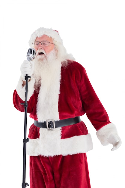 Santa zingt als een superster