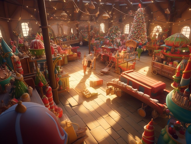 Santa39s Toy Factory in 3D