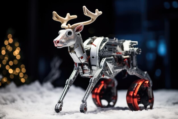 Photo santas robot reindeer experiment