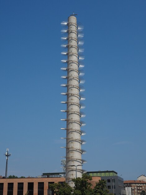 Photo santo volto church spire in turin