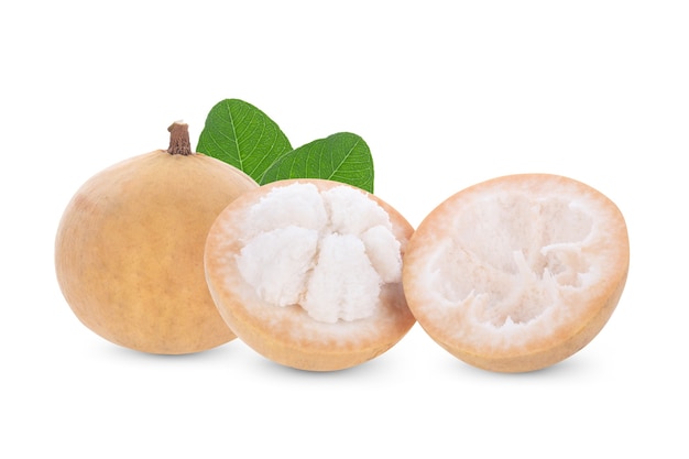 Santol fruit geïsoleerd op witte achtergrond