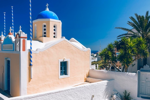 Santorini Greece Blue Domed Church