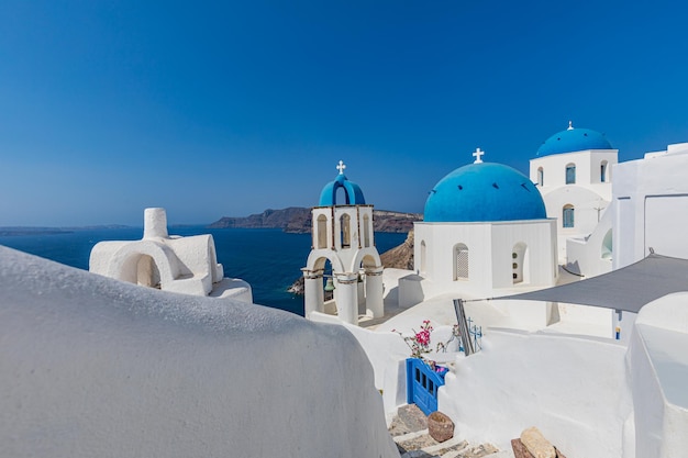 Santorini island greece incredibly tourism romantic summer landscape on santorini oia village