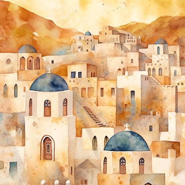 Santorini oud papier vintage digitaal papier