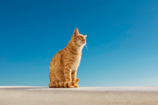 Santorini stray ginger cat