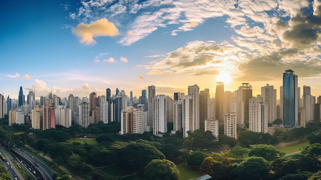 Sao paulo beautiful panorama view