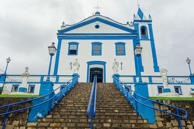 Sao Paulo Brazil facade of historic church of Ilhabela island