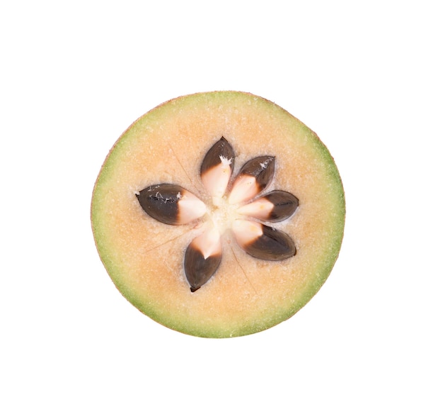 Sapodilla fruit isolate on white background