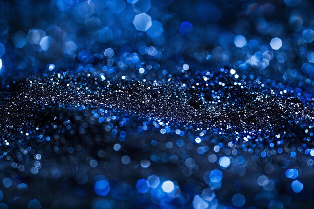 Photo sapphire dust flecks on a blue bokeh background