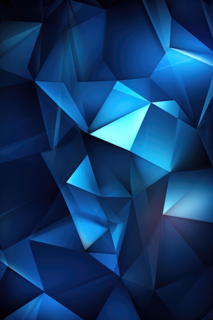 Сапфировые геометрические кристаллы Абстрактный дизайн