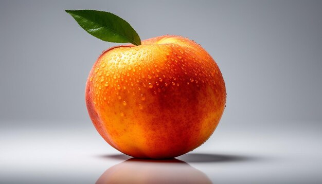 Sappige appel weerspiegelt de perfectie van de natuur in levendige studio-opname gegenereerd door kunstmatige intelligentie
