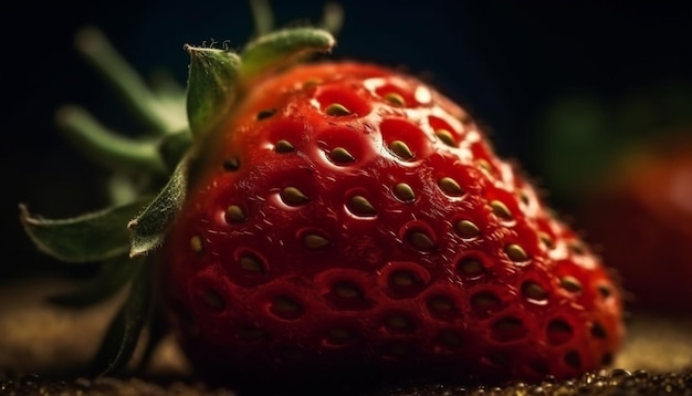 Sappige rijpe aardbeien, een zoete zomersnack gegenereerd door AI