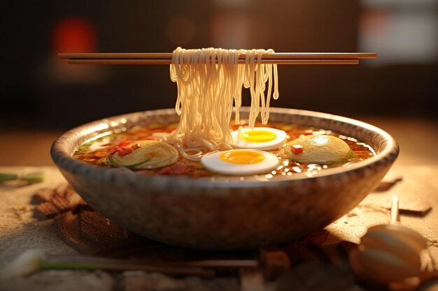 Foto sapporo miso ramen in een kom