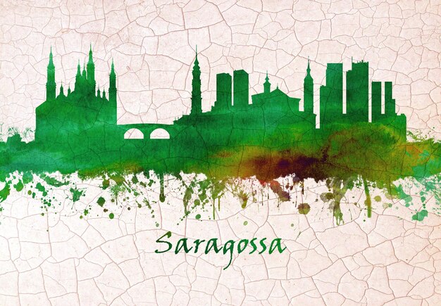 Saragossa Spain skyline