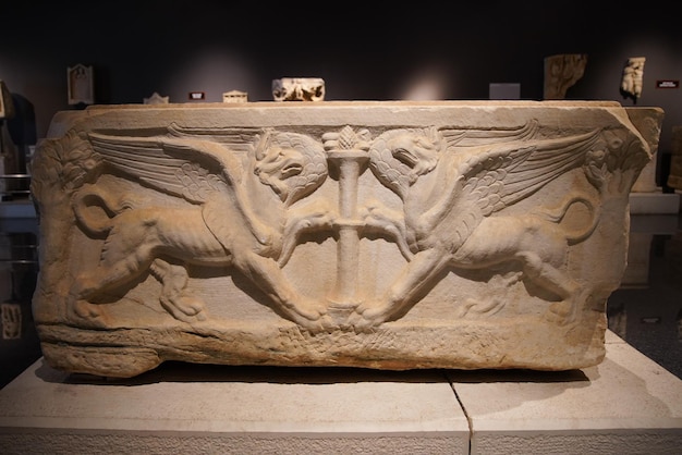 Sarcofaag in Antalya Archeologisch Museum Antalya Turkiye