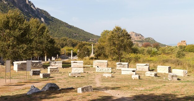 Sarcophagi in Ephesus Turkey